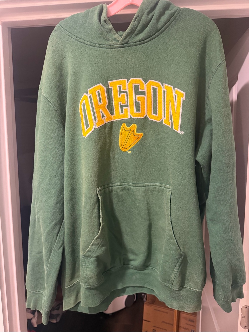 Vintage Oregon Ducks Green Men's Hooded Sweatshirt